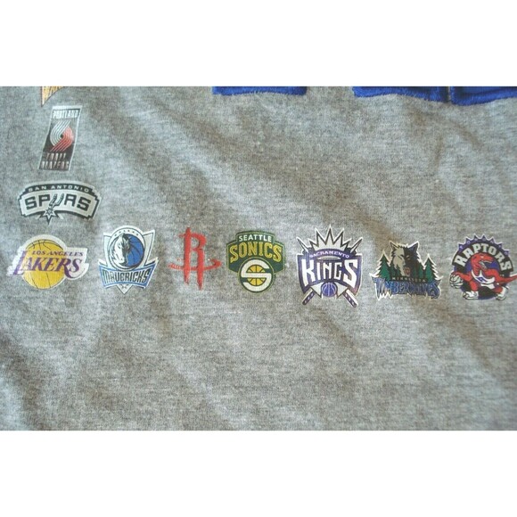 NBA UNK T Shirt Longwear Official Licensed Tee Long Sleeve Basketball Logo Sz L - Picture 6 of 13